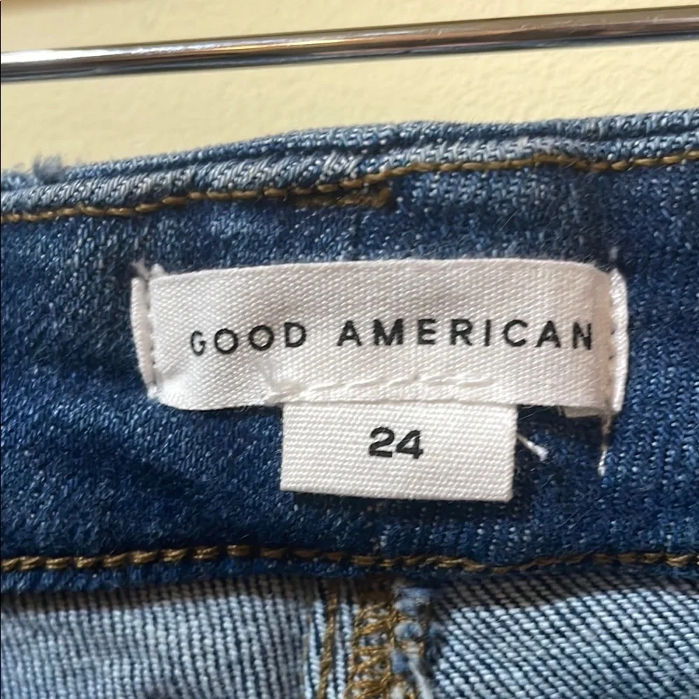 Women's New Good American Good Classic High Rise Skinnyish Fit Jeans Plus Size